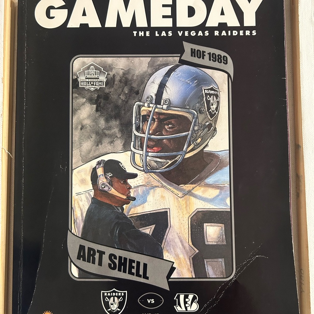 Raiders Art Shell game day book